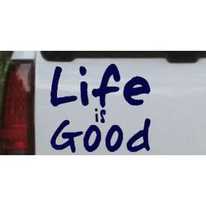 Navy 22in X 24.2in    Life is Good Decal Christian Car Window Wall 
