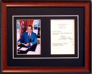 Richard Nixon Signed Resignation Letter Kissinger Fr.  