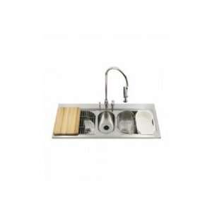  Kohler K 3328 3 Full Countertop Triple Basin Kitchen Sink 