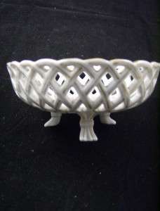 Beaut GERMANY SCHIERHOLZ Reticulate FOOTED BASKET BOWL  