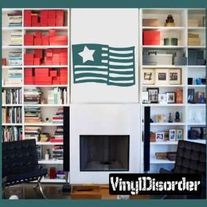 American Flag Star Patriotic Vinyl Wall Decal Sticker Mural Quotes 