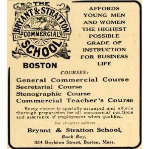   Ad Bryant & Stratton School for Young Men & Women   Original Print Ad