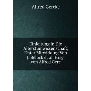   Von J. Belock Ã¨t al. Hrsg. von Alfred Gerc Alfred Gercke Books