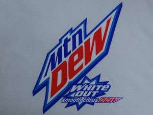 MOUNTAIN DEW WHITE OUT t shirt NOS, NEW L  