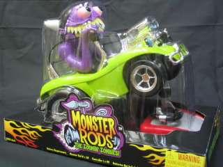 Monster Rods The Zoomin Zombies Electric Car Toy   Whiplash ~~ Very 