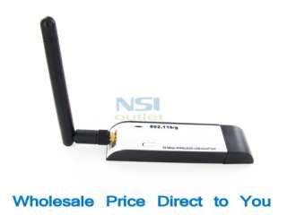 54Mbps 802.11 B/G USB Wireless Wifi Lan Internet Adapter Card With 