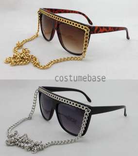 SNOOKI BLACK GOLD TONE OR SILVER CHAIN Sunglasses Lady Glasses JERSEY 