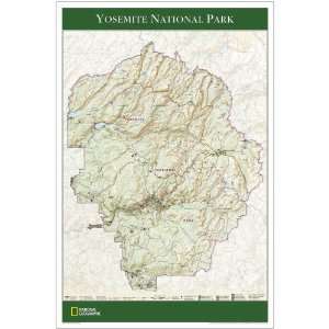  National Geographic Yosemite National Park Map Poster 