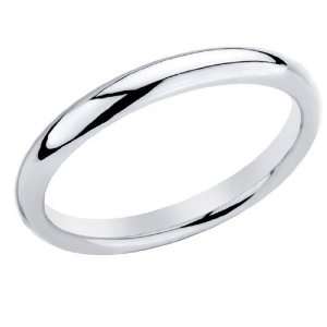  Ladies 3mm Wedding Band in 14K White Gold, Size 6 Jewelry