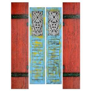 Yosemite Home Decor FCE DF1200 Shutters Hand Painted Abstract Artwork