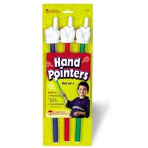   RESOURCES HAND POINTERS 3 SET ASSORTED COLORS 