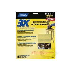  Norton 3X 9 in x11 in Sanding Sheets 02624 P320b Grit 100 