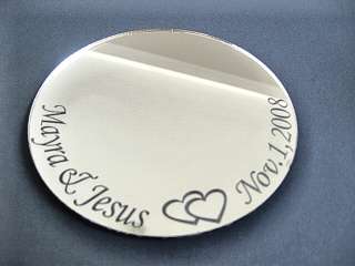 Wedding Center peice Coasters/Engraved /Acrylic Mirror  