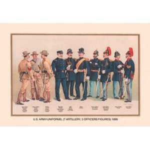   Uniforms (7 Artillery, 3 Officers), 1899 20x30 poster