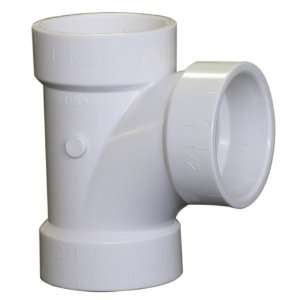 NIBCO 4811 Series PVC DWV Sanitary Pipe Fitting, Tee, 1 1/2 Hub 