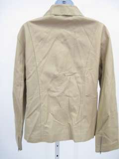MISSTWIDD CLASSIC Beige Leather Zipper Jacket Size 44  