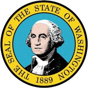  Washington State Seal Flag Clear Acrylic Fridge Magnet 2 