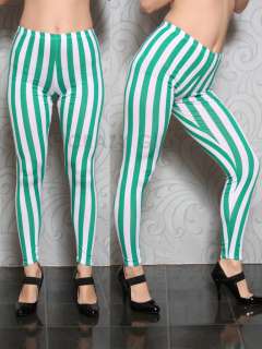 New Womens Full Length Girls Long Vertical Stripe Printed LEGGINGS 