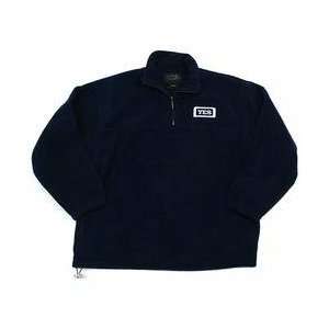  YES Network 1/4 Zip Polyester Fleece Pullover   Navy Large 
