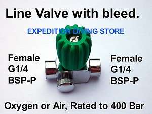 Charging outlet shut off valve & bleed G1/4 Compressor  