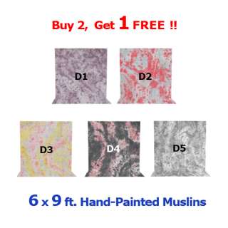 Hand painted Muslin Photo Backdrop Background, DB2G1  