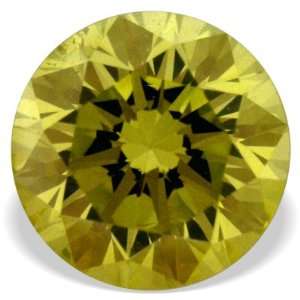  0.20 Carat Canary Yellow Round Real Loose Diamond Jewelry