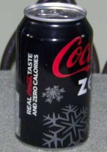 HOLIDAY 2011 USA LE Coca Cola COKE ZERO SNOWFLAKE 12oz 355 mL EMPTY 