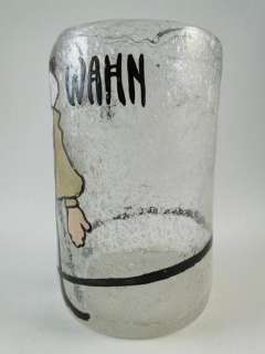 Antique German Musterschultz Ludwig Hohlwein Glass Beaker Tumbler Man 