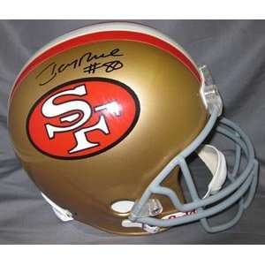  Jerry Rice Signed 49ers Full Size Replica Helmet Sports 