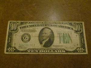 10 1934C Federal Reserve Note  