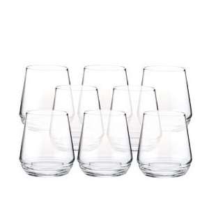  Mikasa Ripple Crystal Double Old Fashioned Glasses, Set of 
