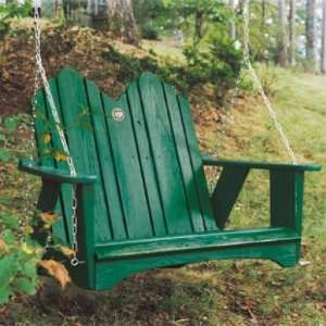  Collection Adirondack Swing   Pine   White Patio, Lawn & Garden