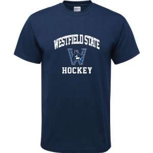 Westfield State Owls Navy Youth Hockey Arch T Shirt  