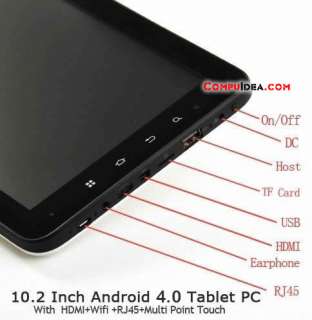 10 Zenithink Android 4.0 Wi Fi Tablet PC 1GB RAM Capacitive Touch 