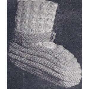 Vintage Knitting PATTERN to make   Baby Booties Mary Jane Socks. NOT a 