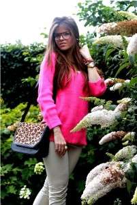 SOLD OUT Zara HOT PINK purl knit jumper sweater M Medium  