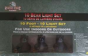 10 Foot Bear String Light Set In/Outdoor Camping Lodge RV Steady/Flash 