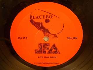 JFA LIVE 1984 TOUR PRIVATE LABEL PLACEBO RECORDS 1985 PUNK SKATE LP 