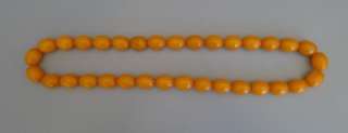 Antique Art Deco Bakelite Butterscotch Amber beads Necklace 27.5 