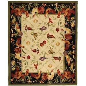  Country & Floral 3ft 9in x 5ft 9in Rectangle Ivory / Black 