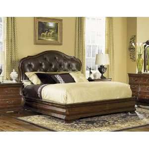  Legacy Rochelle King Leather Platform Bed + Mirror 