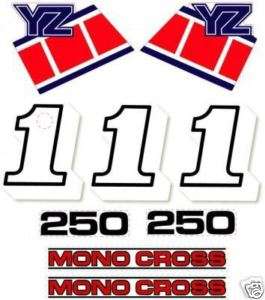 YAMAHA 1985 YZ250 COMPLETE DECAL GRAPHIC KIT  