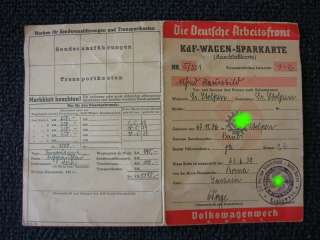 KDF STAMP CARD 1939  KDF WAGEN HEB SWIM KÜBEL SCHWIMMWAGEN VW SPLIT 