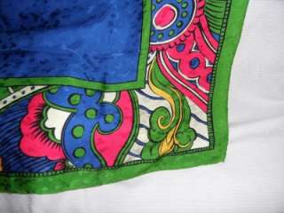 Wow YSL Yves St. Laurent Silk Scarf Vibrant Colors  