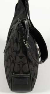 Coach Black Signature Canvas Soho Tote Shoulder Bag Handbag Purse 6091 