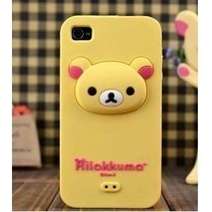  iPhone 4G/4S Cream Colored 3D Rilakkuma Bear Style Soft 