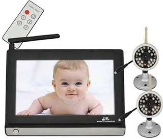 2x Camera Wireless Baby Video Monitor Digital 2.4GHz with IR LED Night 