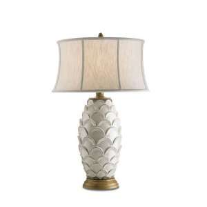 Currey & Company 6261 Demitasse 1 Light Table Lamps in Antique White 