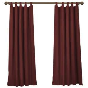  Red Cotton Canvas Curtains   63 Inch