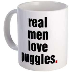  Real Men   puggle Pets Mug by 
